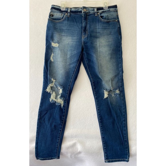 KanCan Denim - Kancan Jeans Womens 13/30 Distressed Holes KC8562HD‎ Denim EUC